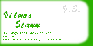 vilmos stamm business card